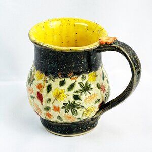 Handcrafted Rustic Pottery Mug by CynD Nature Inspired Coffee Cup 16 oz.